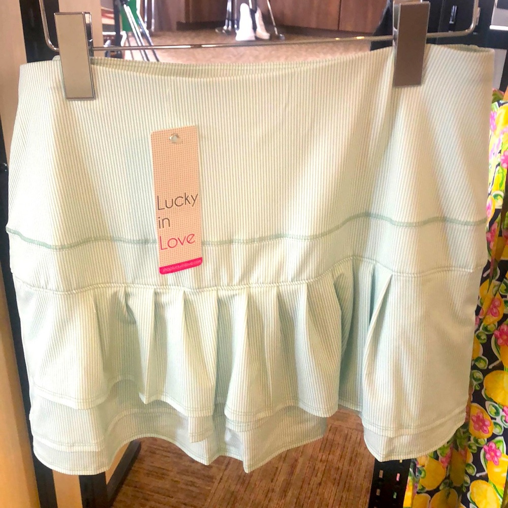 NWT Lucky In Love Skort green in color. 1 size L 1 size XL